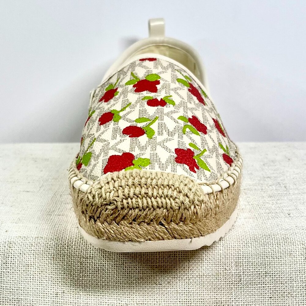 NWOT Michael Kors Floral Espadrille Flats MK Lenny Cottagecore slip-ons size 9 - Picture 11 of 16
